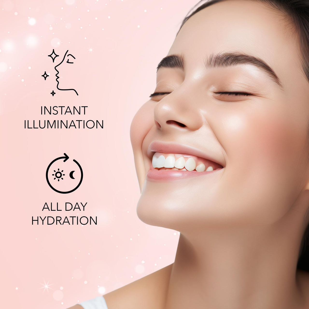 FACES CANADA Rose Glow Kit | Rose Gold Strobe Cream (30ml) + Medium Natural All Day Hydra Matte Mini Foundation (18ml) | Makeup Kit For Women (Combo Pack of 2)