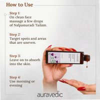 Auravedic Nalpamaradi Thailam for face Nalpamaradi Skin Brightening oil Face oil For Glowing Skin 100 ml Nalpamaradi oil for face body oil after bath for daily use DeTan For Men Women