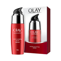 Olay Night Cream Total Effects 7 in 1, Anti-Ageing Moisturiser, 50g & Serum Regenerist Microsculpting¬ Serum, 50 ml
