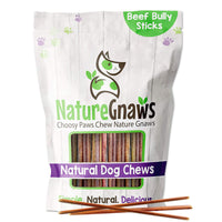 Nature Gnaws Super Skinny Bully Sticks for Small Dogs - Premium Natural Beef Dental Bones - Tasty Thin Dog Chew Treats for Toy Breeds & Puppies - Rawhide Free 15 Count (Pack of 1)
