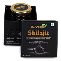 Dr Vedic 100% Pure & Natural Himalayan Shilajit/Shilajeet Resin Improves - Strength | Energy | Immunity - 20g