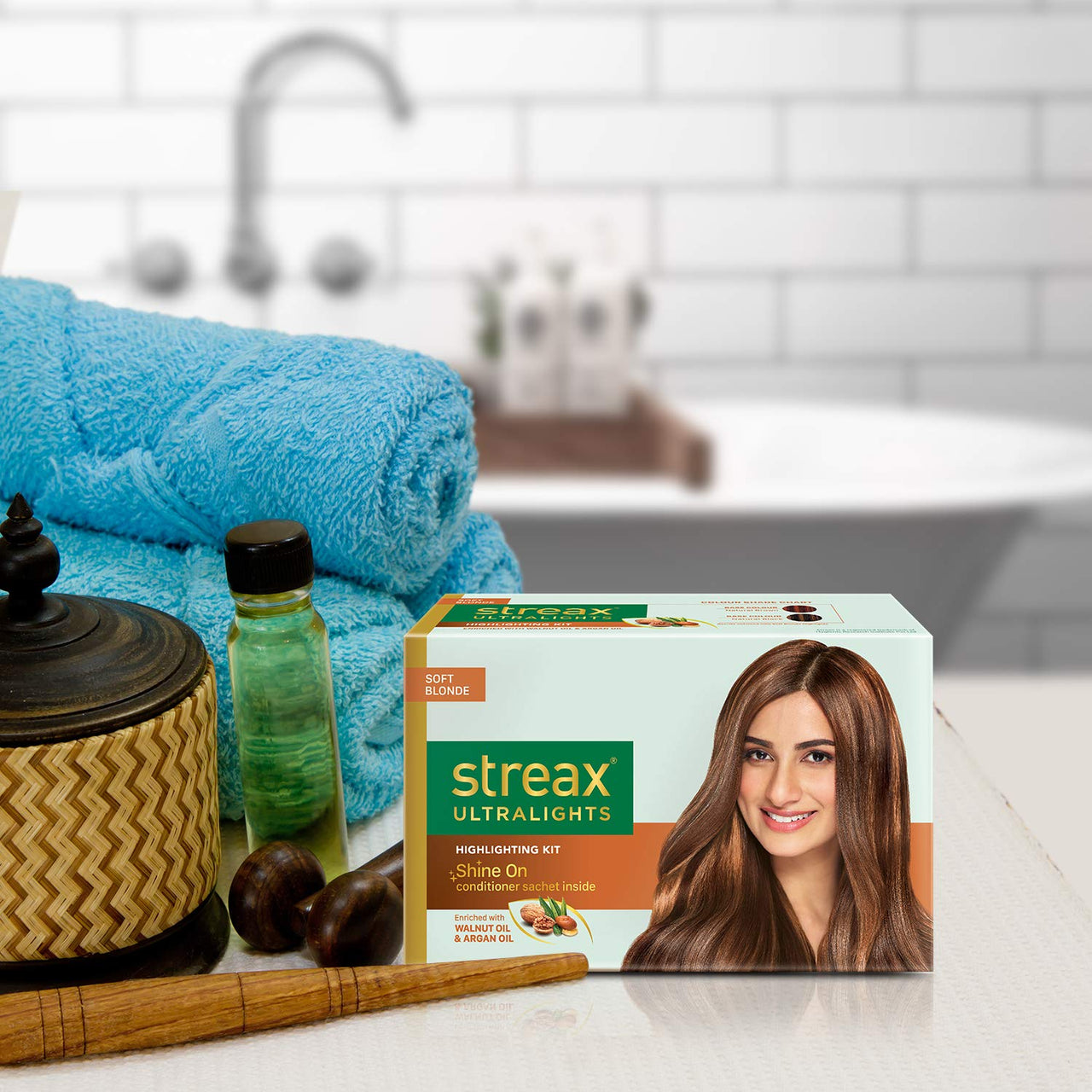 Streax Ultralights Hair Color Highlighting Kit for Women & Men, 60ml (Pack of 3) | Gem Collection - Soft Blonde| Contains Walnut & Argan Oil | Shine On Conditioner | Longer Lasting Highlights