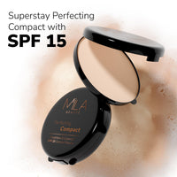Mila Beauté Perfecting Compact Powder | Natural Matte Finish| Longstay with SPF 15 | Minimized Pores and Finelines | Controls Shine | Lightweight Compact Powder | Shade - (302 Sand,16g)
