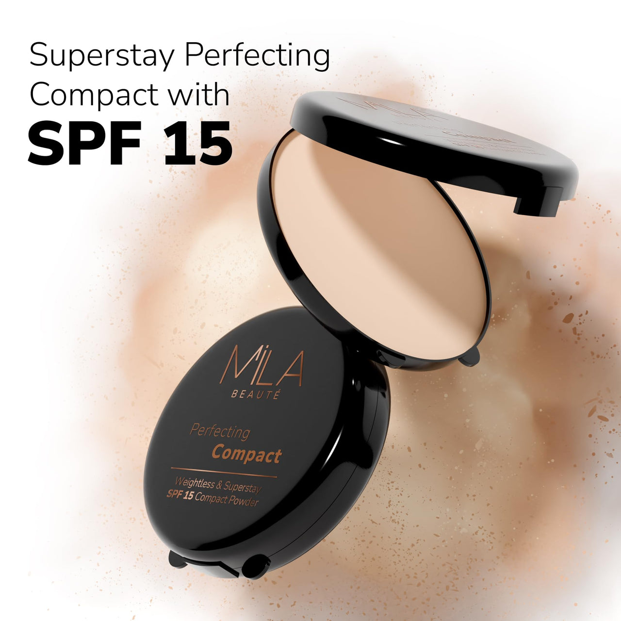 Mila Beauté Perfecting Compact Powder | Natural Matte Finish| Longstay with SPF 15 | Minimized Pores and Finelines | Controls Shine | Lightweight Compact Powder | Shade - (Classic Ivory 16g)
