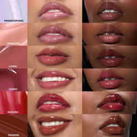 FAE Beauty Peptide Hydrating & High Shine Tinted Lip Gloss (12gm) | With Passionfruit Oil & Argireline to Smoothen, Even, and Soften Lips | Non Sticky | Vegan | Shade Sizzling | Sheer Cherry Red Gloss