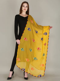 DIAMO Embroidered Chiffon Women's  Dupatta