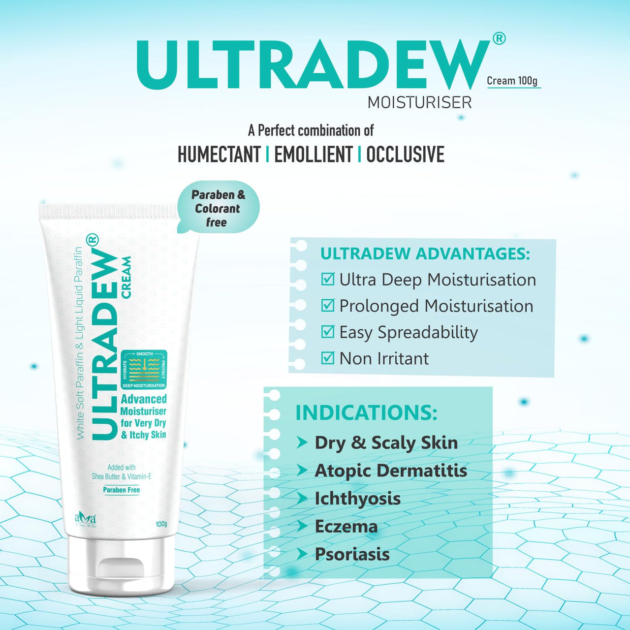 Vegetal Ultradew Moisturising Cream for Dry Skin 100gm.