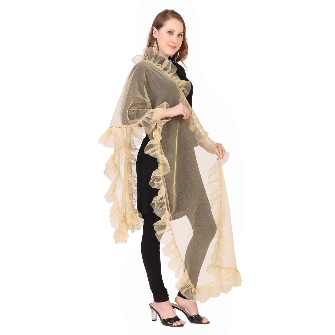 Traditions Bazaar Women's  Starred Net Dupatta