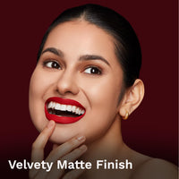 Pilgrim Matte Me Up Bullet Lipstick 4.2g | Creamy, Lightweight, Bold, Non Drying | SPF 30 | Enriched With Hyaluronic Acid & Spanish Squalane | Lipstick for dusky skin tone | Coral Untamed Red-22