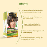 INDUS VALLEY Damage Free Natural Gel Hair Colour for Women | Ammonia & PPD Free Organic Hair Colour with 100% Grey Coverage, Long Lasting Conditioning Hair Color | Medium Brown 4.00 - Pack of 2