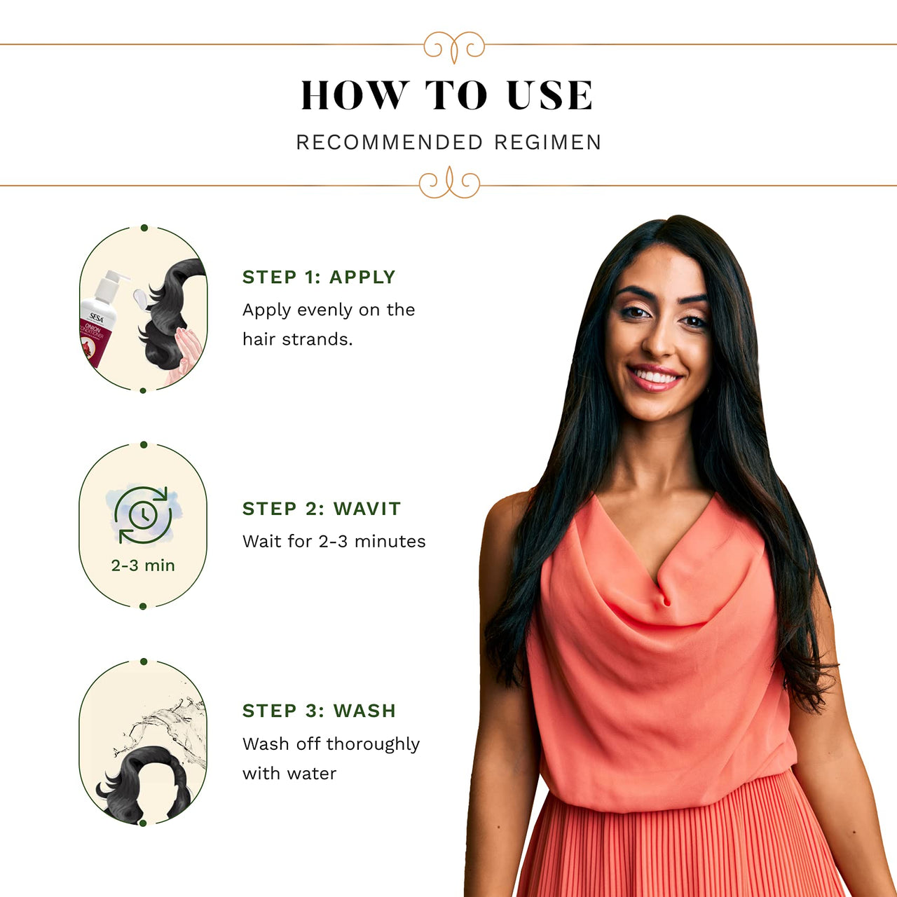 SESA Onion Conditioner with Reetha & Shikakai | Hair Growth & Hair Fall Control | No Sulphates, Parabens, Silicones & Artificial Color | 300 ml (Pack of 1)