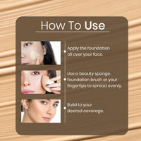 Beauty Berry Beauty Booster High Coverage Foundation | Lightweight Natural Finish | Easily Blendable | Long Lasting Liquid Foundation for Women (Sand, 35ml)