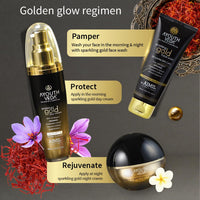 Ayouthveda Sparkling 100 ml Gold Face Wash With 24k Gold & Saffron | Face Wash for Glowing Skin Men and Women | Suitable for Normal & Dry Skin (Pack of 1, 100Ml)