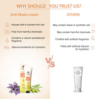 Anti-Marks Face Cream | With Nalpamaradi Taila & 6 Oils | Ayurvedic Cream for Dark Spots, Acne Marks, & Uneven Skin Tone | Daily Skincare for Men & Women (30g)