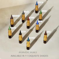 SoulTree Ayurvedic Kajal | True Blue Kajal 005 | Blue Shade | Enriched with 100% Organic Ghee, Almond Oil & Camphor | Soothe, Cool & Nourish Eyes | 3gm