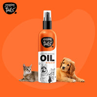Wagging Tails Soothing Massage Pets Oil- 200ml for Dogs, Cats and Pet with Vitamin E | Natural Oil use to Controls Hair Fall & Improves Coat Shine and Softness