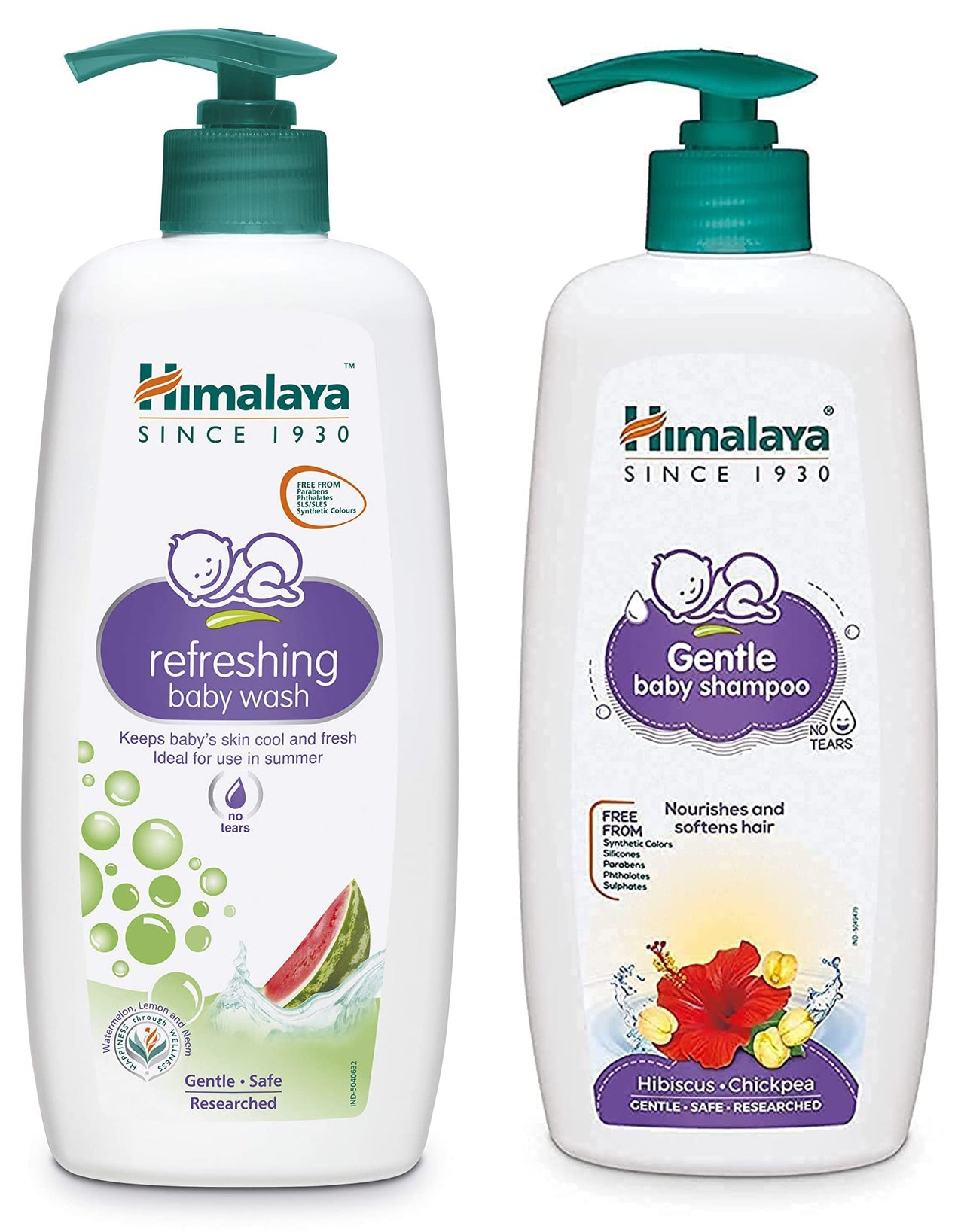 Himalaya Refreshing Baby Wash 400 ml and Himalaya Baby Shampoo (400 ml)