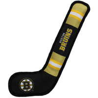 Pets First Dog Toy Tough Nylon with Inner Squeaker Licensed by NHL Boston Bruins Hockey Stick Toy for Dogs & Cats. Play Hockey with Your Pet with This Licensed Dog Tough Toy 16 inches long