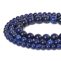 45pcs 8mm Natural Stone Beads Lapis Lazuli Beads Energy Crystal Healing Power Gemstone for Jewelry Making, DIY Bracelet Necklace