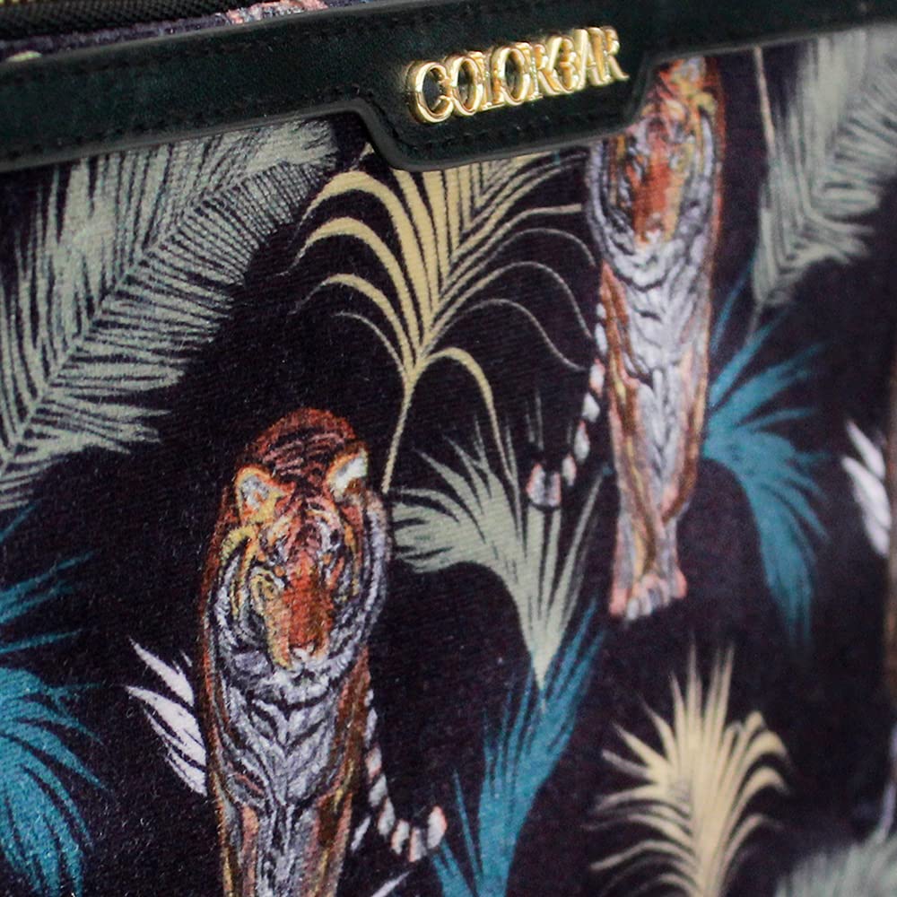 Colorbar Safari Small Flat Pouch II Large Main Compartment with Flexible Strap to Securely Hold Documents/Device II Outer Material Velvet Polyester II Inner Material Polyester