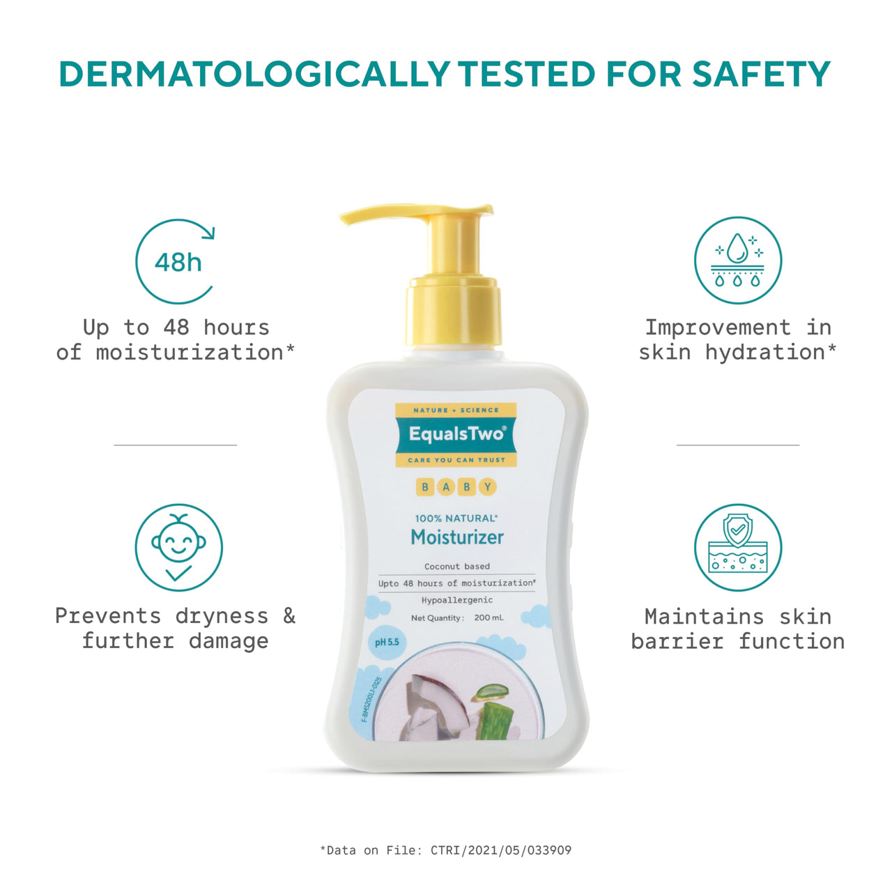 EQUALSTWO Baby Cleansing Bar + Baby Moisturizer 200ml (Pack Of 2)