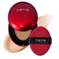 TIRTIR Mask Fit Red Cushion Foundation, Full coverage, Skin fit, Satin Glow Finish, Korean Cushion Foundation #25N MOCHA, 18g