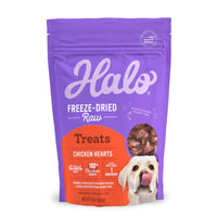 Halo Raw Freeze Dried Dog Treats, Chicken Hearts Recipe, Dog Treats Pouch, All Life Stages, 2-OZ Pouch 2 Ounce (Pack of 1)
