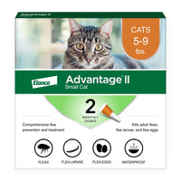 Advantage II Small Cat Vet-Recommended Flea Treatment & Prevention | Cats 5-9 lbs. | 2-Month Supply 2 Pack Small Cat only
