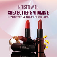 Hilary Rhoda Creamy Touch Lipstick | Infused with Olive Oil, Shea Butter & Vitamin E | Highly Pigmented & Creamy Texture | Long Lasting & Keeps Lips Moisturising -4g (Brown Blush - Shade 06)