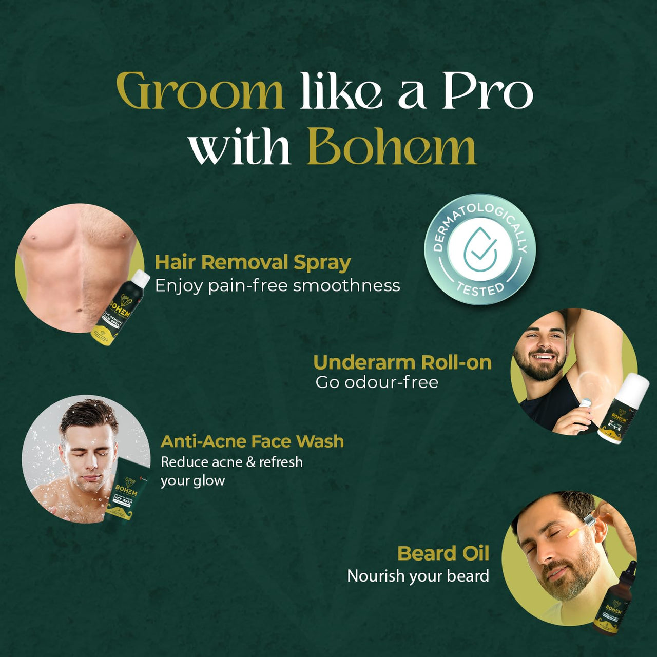 BOHEM Skin Brightening Face Wash for Men |100ml Pack of 1 | Anti Acne FaceWash for Glowing & Brightening Skin with 0.5% Salicylic Acid, Goodness of Black Tea Extract & Glycerine | All Skin Types