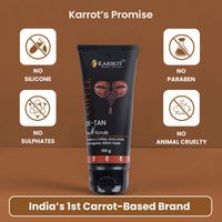 Karrot Natural Skincare Coffee Scrub, Fades Tan, Blackhead Removal Cream, Exfoliates Dead Cells, Anti Inflammatory, Made with Gotu Kola and Lemongrass, For Men and Women, All Skin Types, 100gms