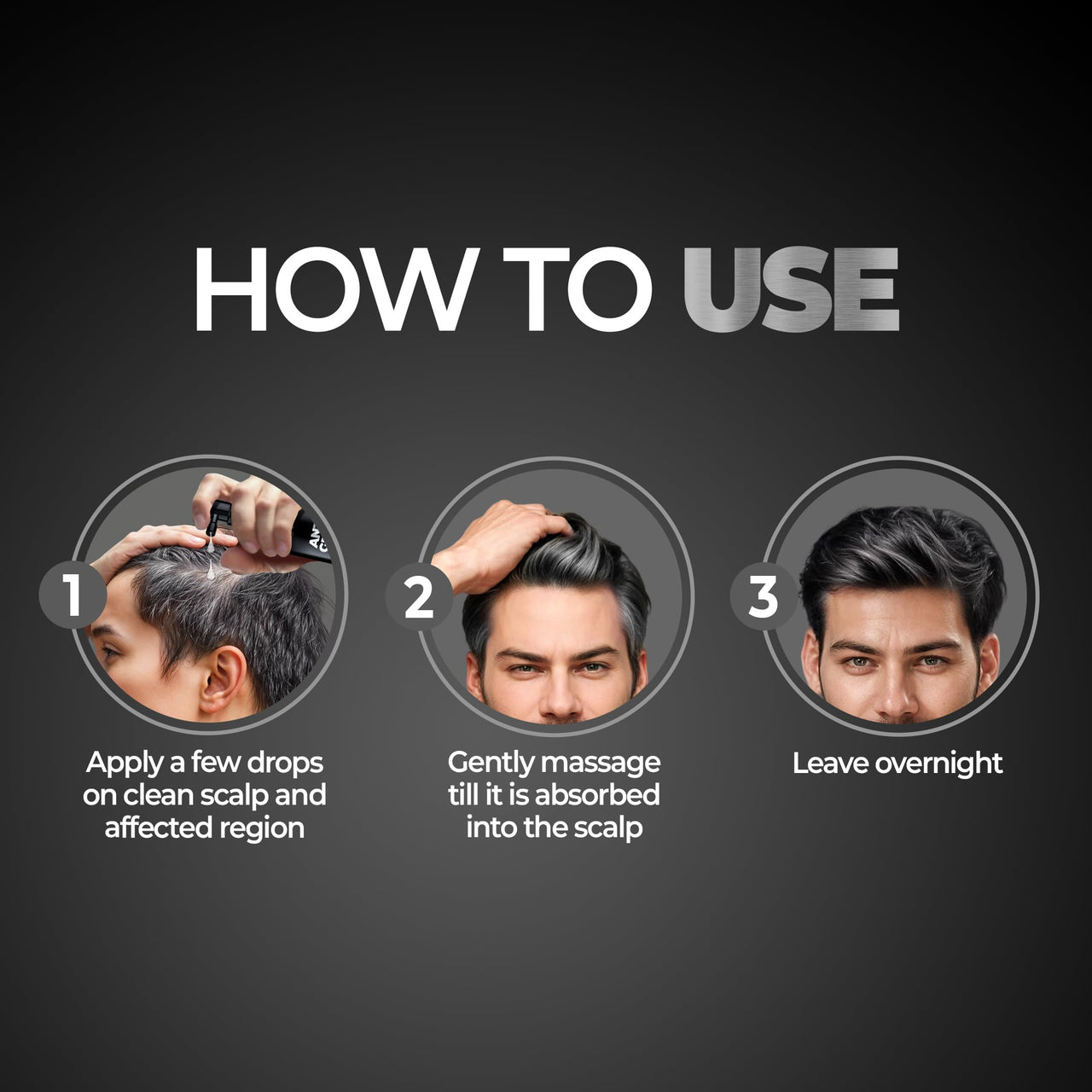 Beardo Grey Control Serum for Men, 50 ml | Also contains Amla + Methi + Rosemary + Brahmi + Bhringraj extracts for Hair Shine | Lightweight and Non-Sticky