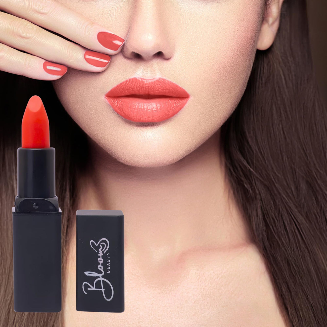 Bloom Beauty Bullet Lipstick Creamy Matte Finish Hydrating & Long-Lasting,Sunset Coral