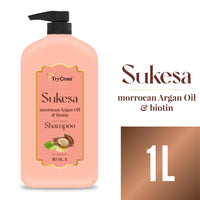 TryOnes Sukesa Shampoo Morrocab Argan Oil & Biotin Hair Fall Control Shampoo for Men and Women 1000 ml