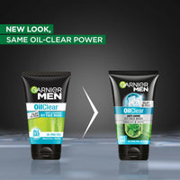 Garnier Men, Face Wash, Balances Oil Level in Skin, OilClear Clay D-Tox, 150 g