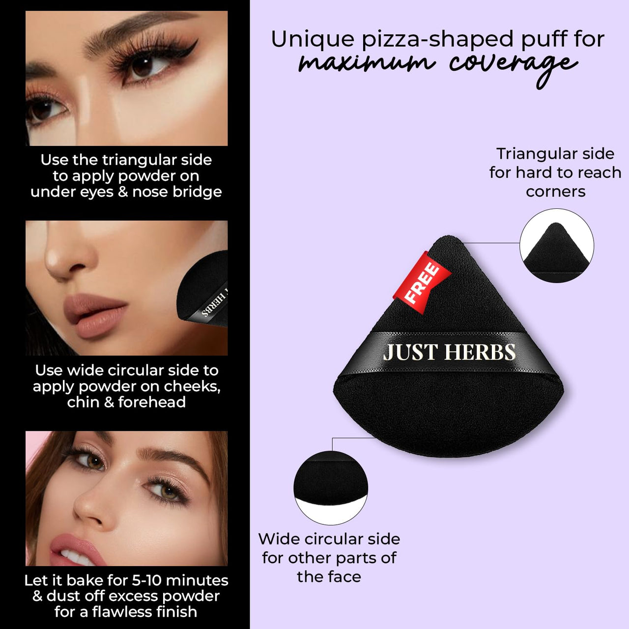 Just Herbs HD Makeup Setting Powder With Liquorice Root & Rice Starch (Banana, 15 g)