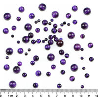 Bymitel 210pcs Natural Crystal Beads Stone Gemstone Round Energy Healing Loose Beads with Stretch Cord for Jewelry Making Bracelets Anklets (Purple Tiger's  Eye, 4mm 210pcs) Purple Tiger's  Eye