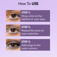 Hilary Rhoda Stroke It Eye Pencil | Coloured Eyeliner and Kajal Pencil | Easy Glide & Quick-Drying Formula | Matte Finish | Built-in Sharpener | 0.26g (Simply Purple | Shade 04)