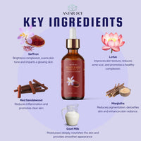 Antar-Sci Ayurvedic Kumkumadi Gold Oil For Glowing Skin|100% Pure & Ayurvedic|Luxurious Formula Made With Saffron, Manjistha, Sandalwood And 9 Powerful Herbs |Reduces Fine Lines & Skin Repair|30 Ml