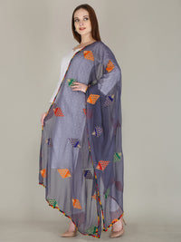DIAMO Embroidered Chiffon Women's  Dupatta