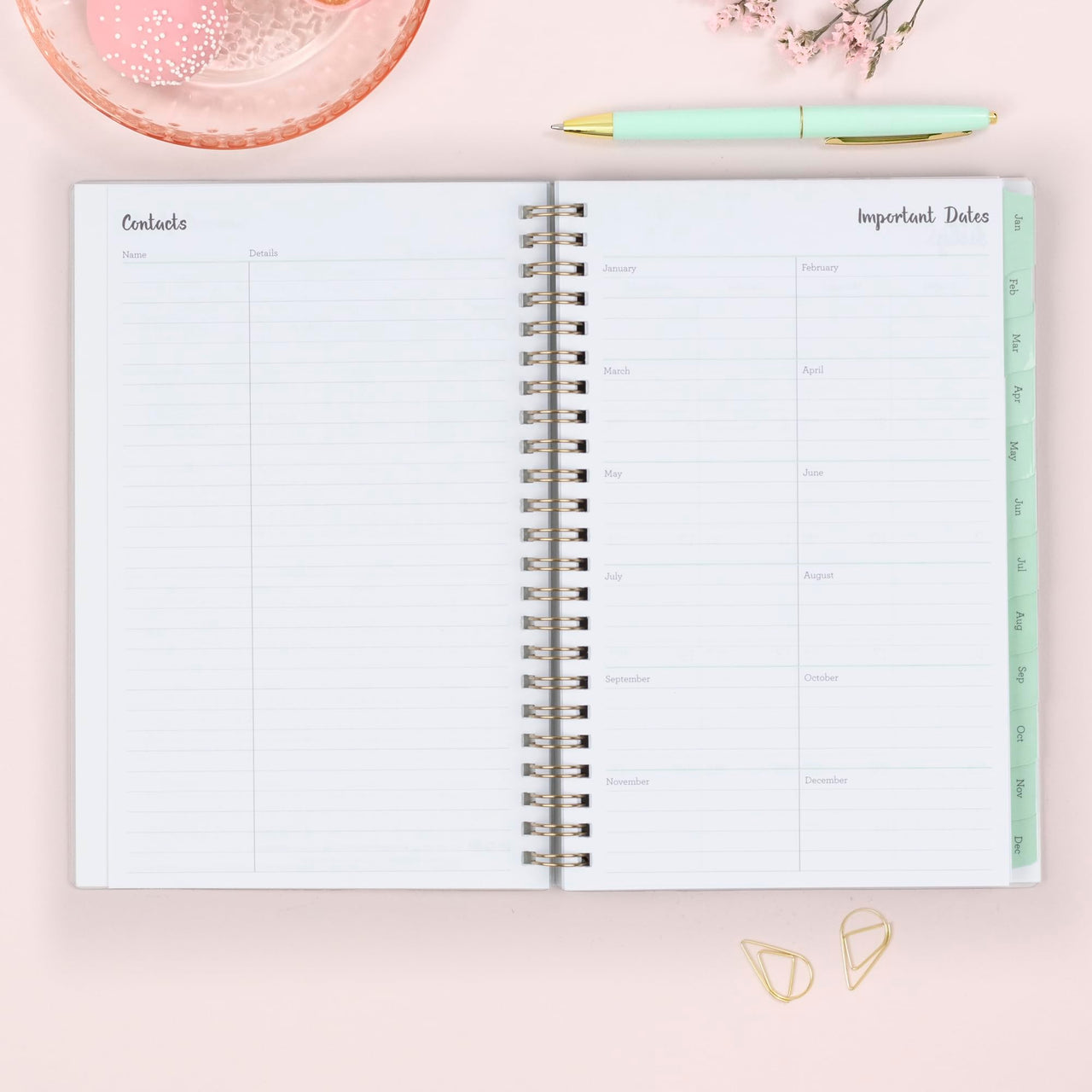Blue Sky 2024 Weekly and Monthly Planner, January - December, 5" x 8", Frosted Cover, Wirebound, Laurel (144730) 5" x 8" New Version