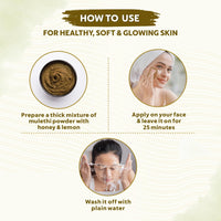 INDUS VALLEY BIO Organic Multani Mitti Powder (Bentonite clay) for Skin & Hair | Mulethi Powder for Face | Yashtimadhu | Liquorice | Glycyrrhiza Glabra (200g + 100g =300g)