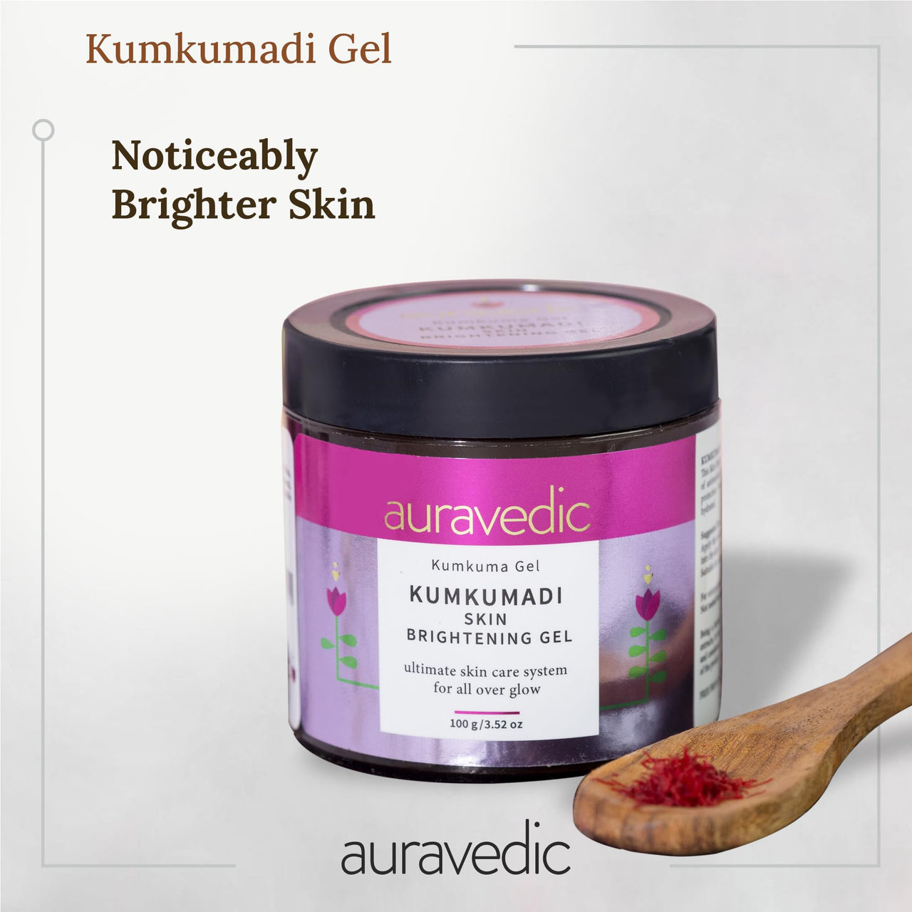 AURAVEDIC Kumkumadi Gel for Brightening & Glow Pack of 2 - Kumkumadi to Purify, Detox, Glow & Renew Face & Skin | Beauty Ritual for Women and Men