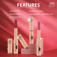 Beauty Berry Non Transfer Waterproof Lipstick, Long Lasting Smudge Proof Highly Pigmented Shades, (SEXY RED-03, 1)