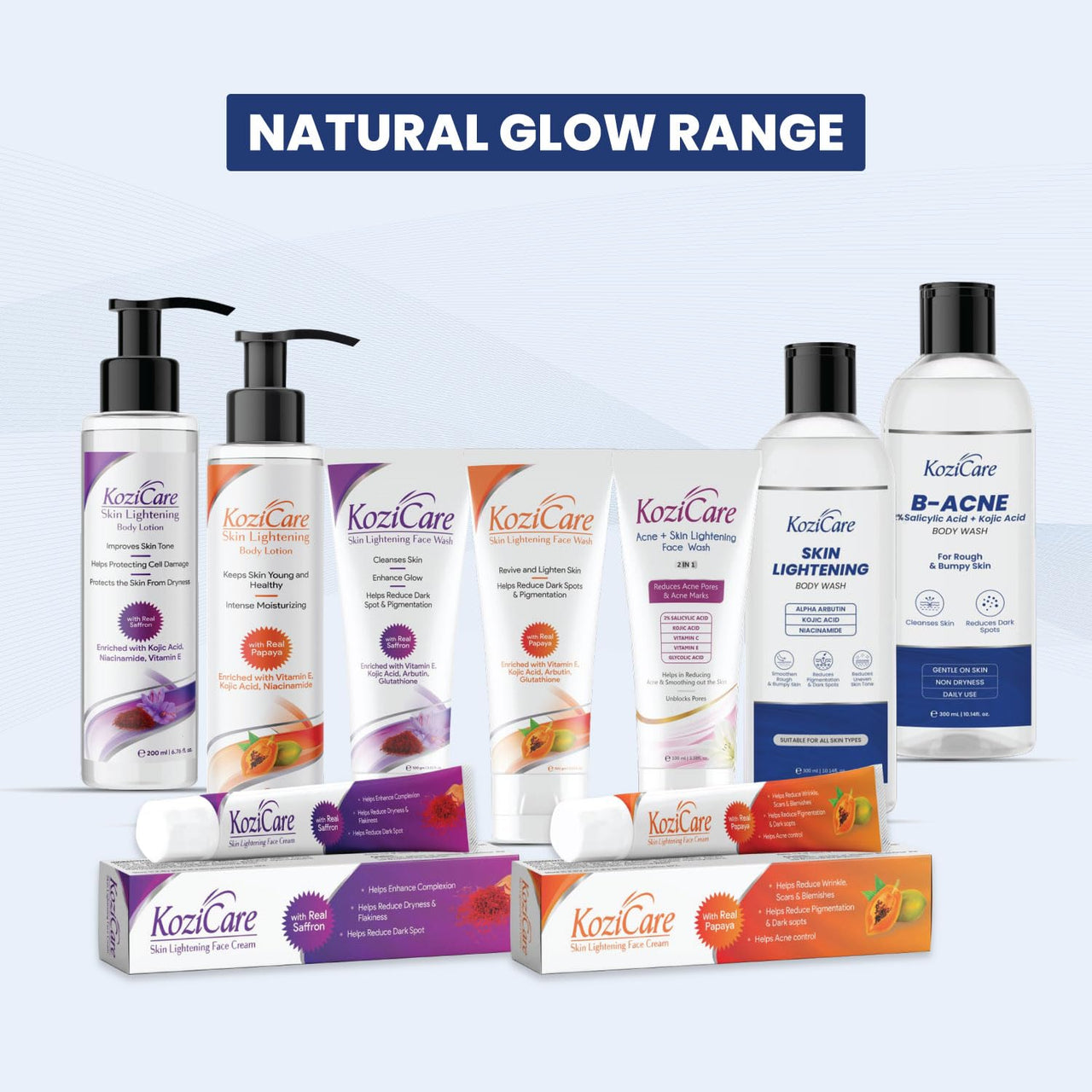 Kozicare Soap Skin Lightening Body Wash Gel | Alpha Arbutin, Niacinamide & Kojic Acid Body Wash | Helps Reduces Pigmentation, Dark Spots & Uneven Skin Tone | Body Wash for Men & Women - 300 Ml