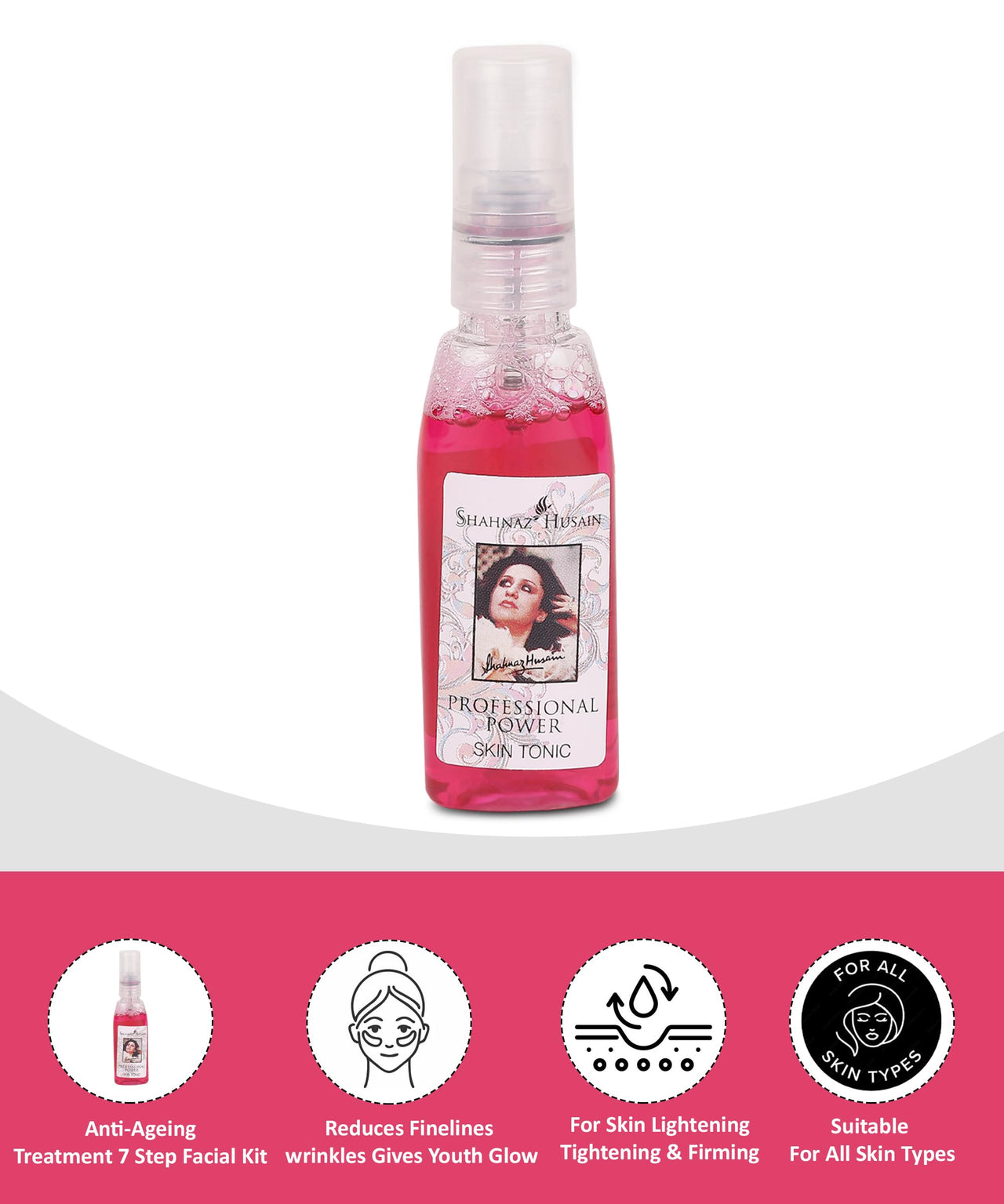 Shahnaz Husain Professional Power Anti-Ageing Treatment | 7 Step Facial Kit | (48g+15ml)