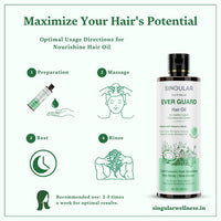 Singular Ever Guard Hair Oil for Healthy Scalp & Promoting Hair Growth | Pure & Natural Cold Pressed Oil Infused with Nature's Best Almond, Amla, Bhringraj, Coconut, Fenugreek, Jojoba, Rosemary Oil with Vitamin E | Ideal for Protecting & Maintaining of He