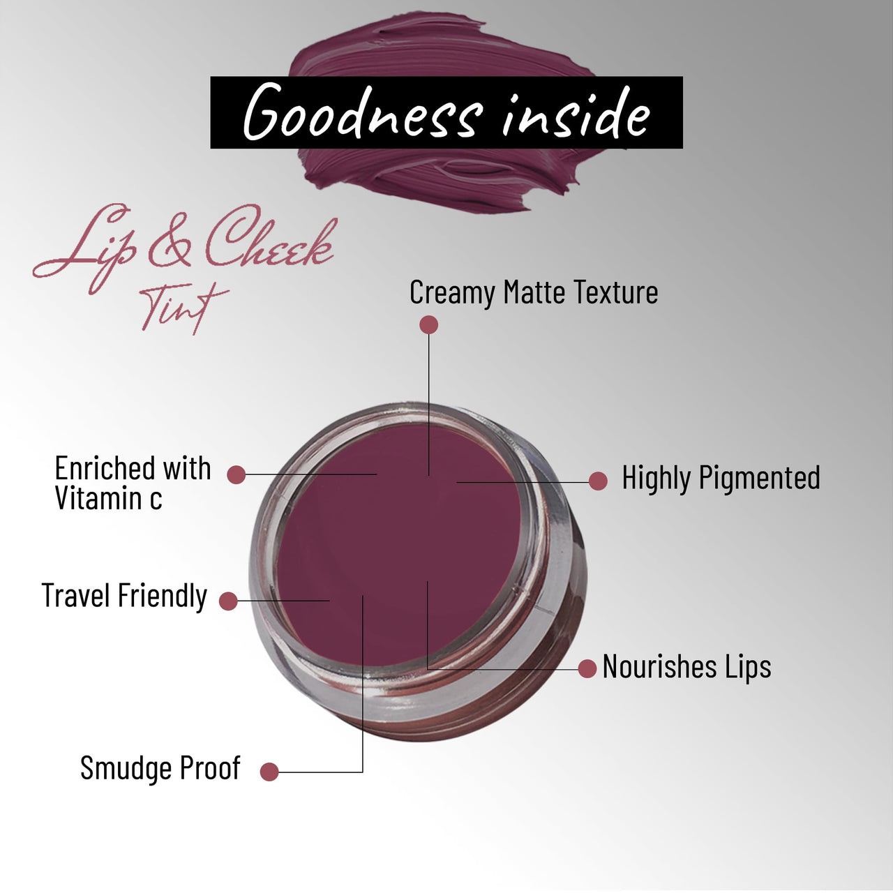 Seven Seas Lips & Cheek Tint Combo Pack of 2 | Matte Natural Blush for Women | Lip Tint with Vitamin E | Nourishing Cheek Tint (Wine Berry)