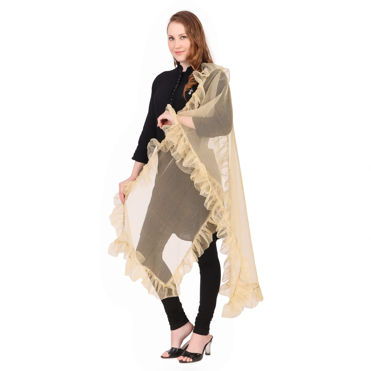 Traditions Bazaar Women's  Starred Net Dupatta