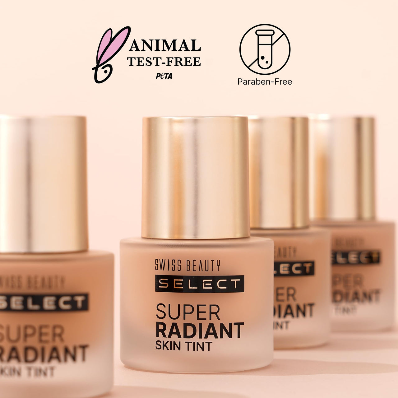 SWISS BEAUTY Select Super Radiant Hydrating Liquid Skin Tint | With Hyaluronic Acid | Provides Natural, Dewy Glow | Shade- Almond Glow, 30Gm